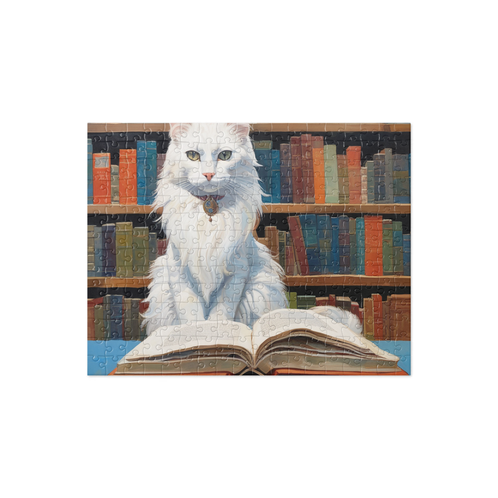 PugMug Custom White Companion Cat Jigsaw Puzzle