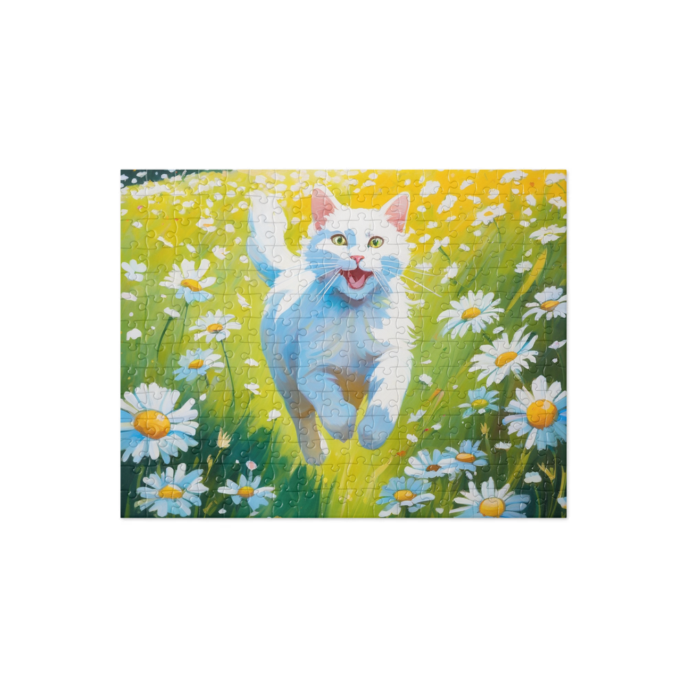 PugMug Custom White Companion Cat Jigsaw Puzzle
