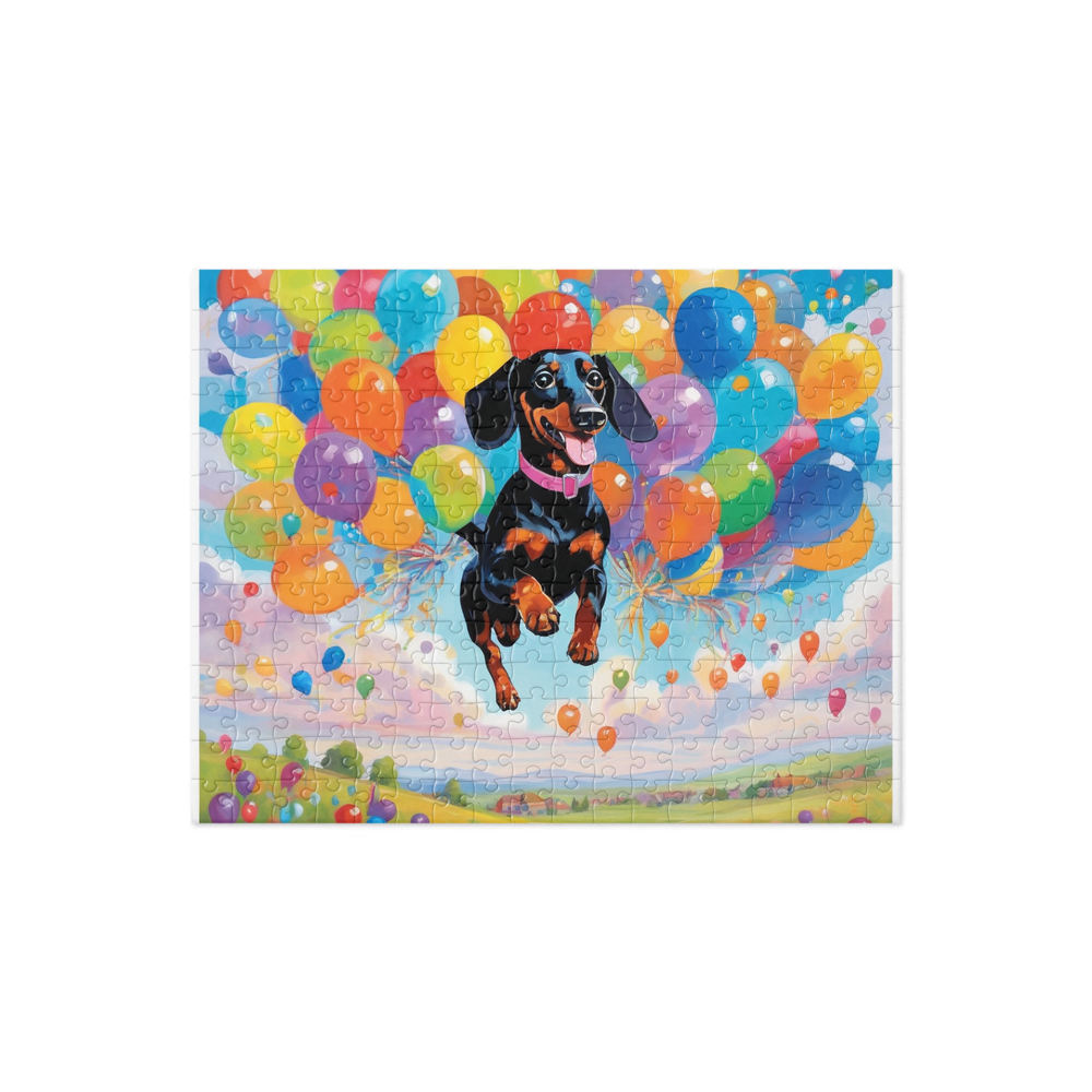 PugMug Custom Black Dachshund Jigsaw Puzzle