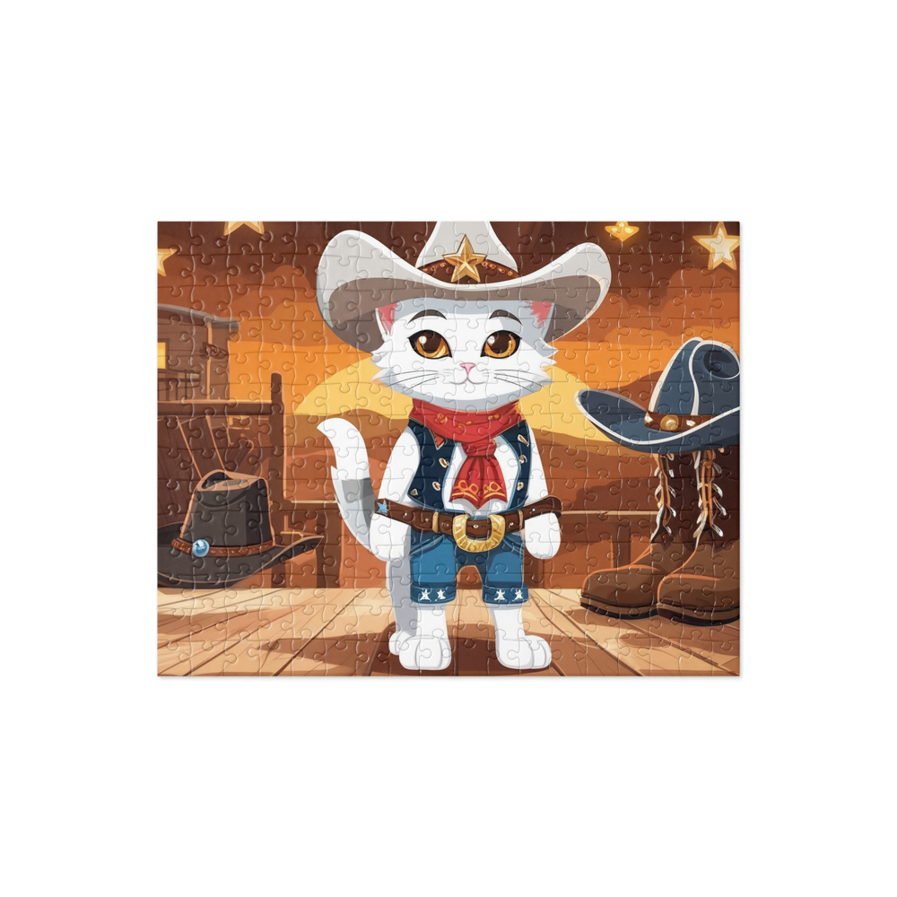 PugMug Custom White Companion Cat Jigsaw Puzzle