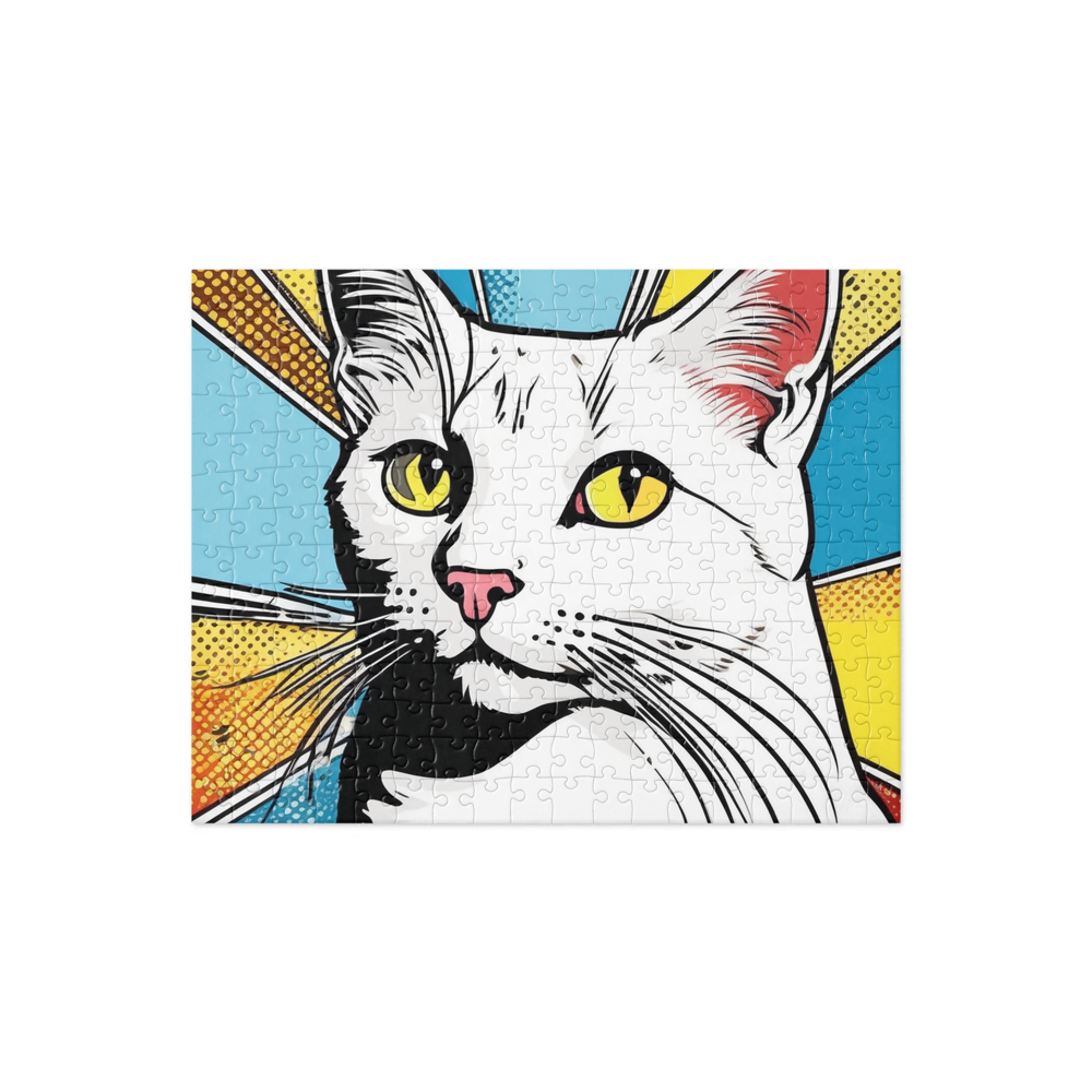 PugMug Custom White Companion Cat Jigsaw Puzzle