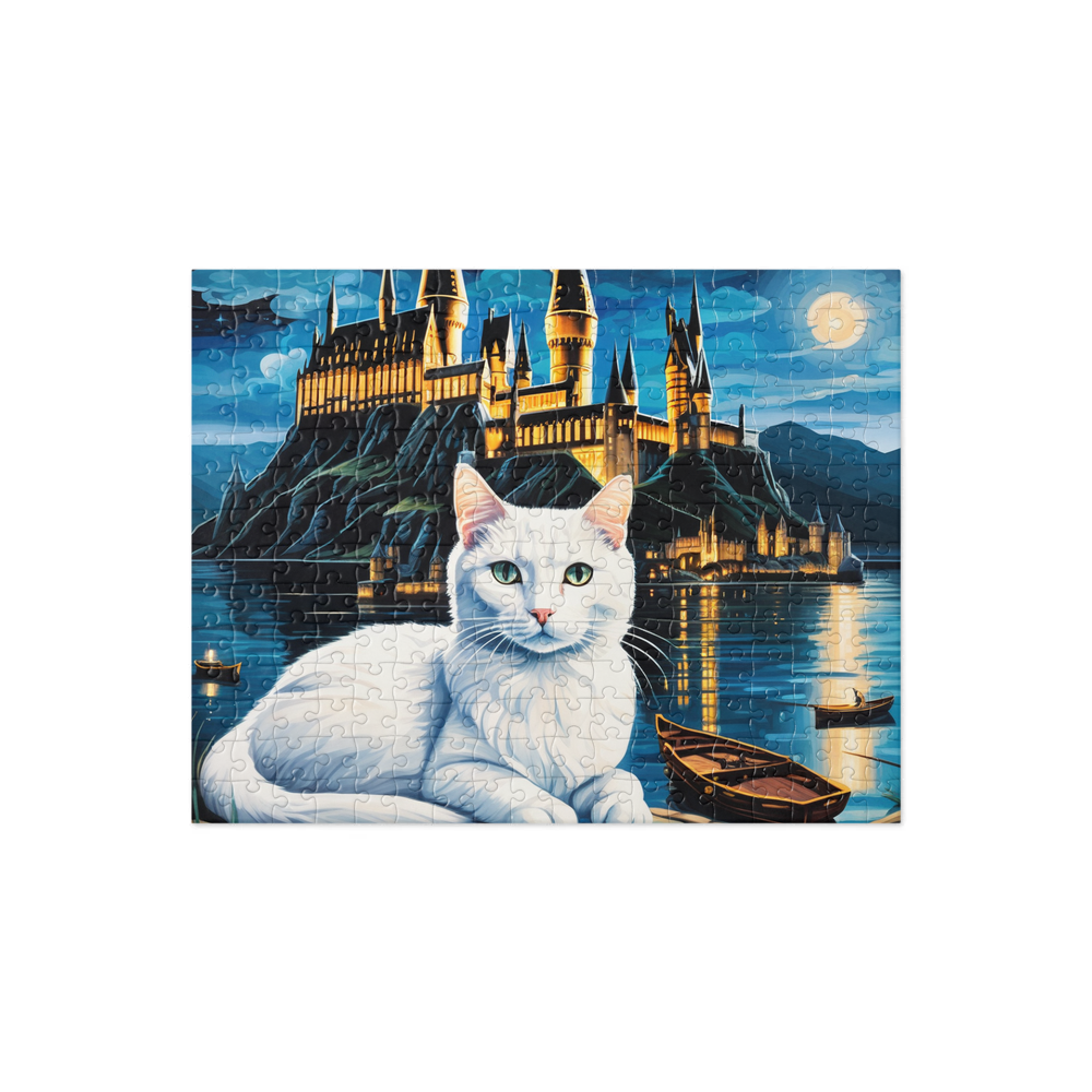 PugMug Custom White Companion Cat Jigsaw Puzzle