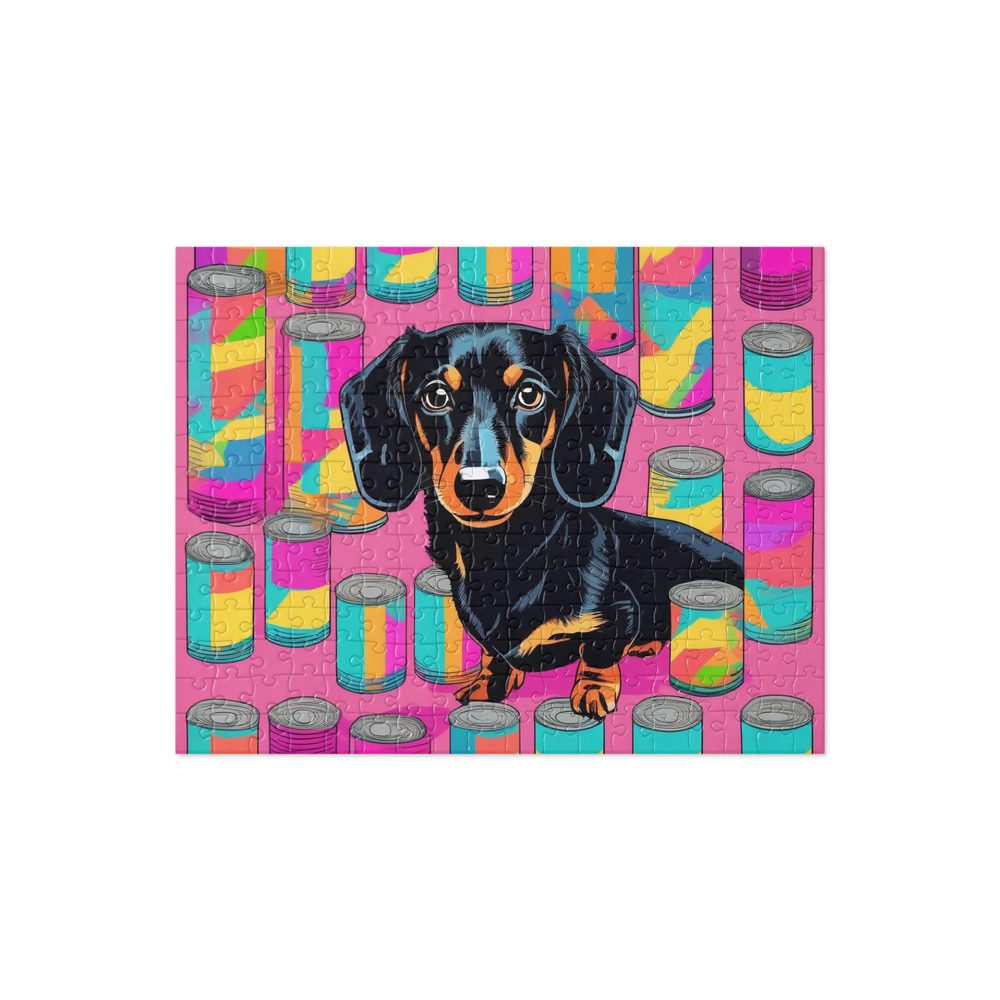 PugMug Custom Black Dachshund Jigsaw Puzzle