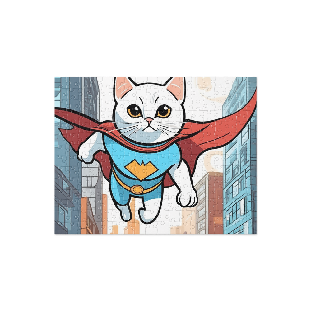 PugMug Custom White Companion Cat Jigsaw Puzzle