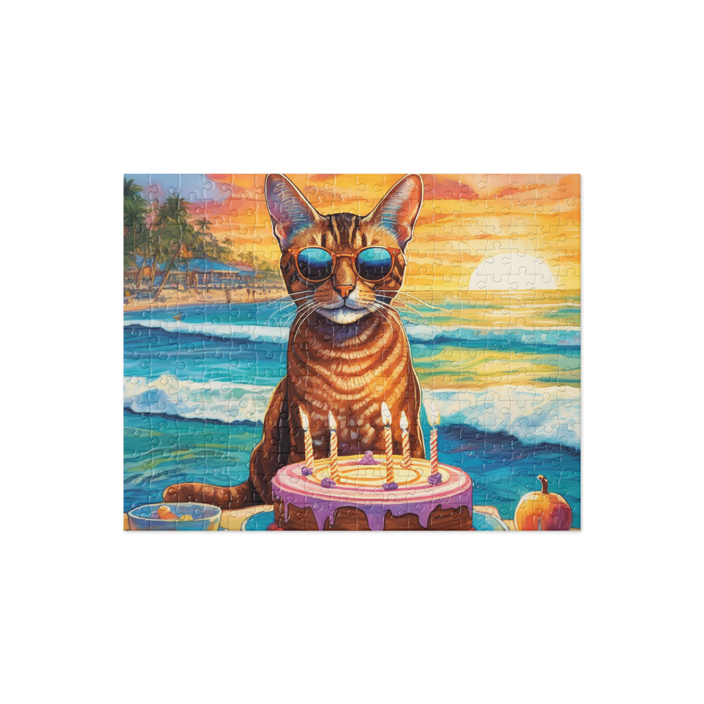 PugMug Custom Tabby Abyssinian Cat Jigsaw Puzzle