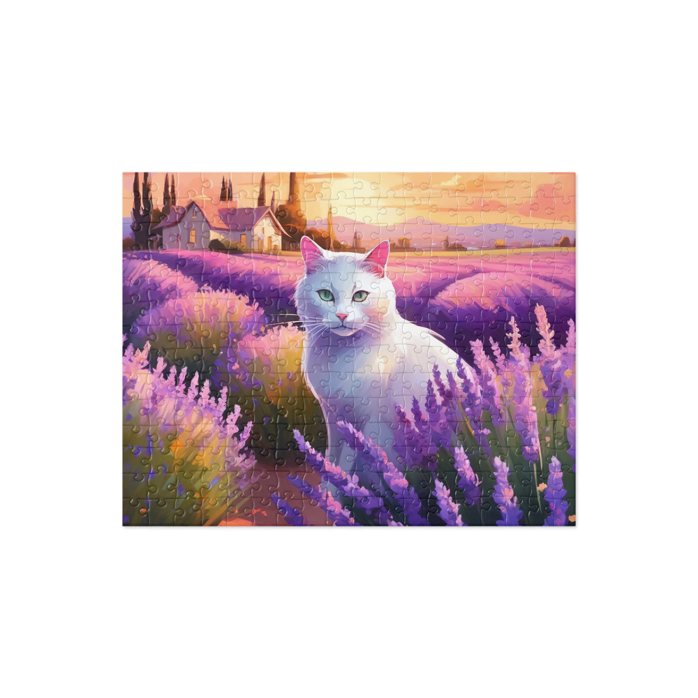 PugMug Custom White Companion Cat Jigsaw Puzzle