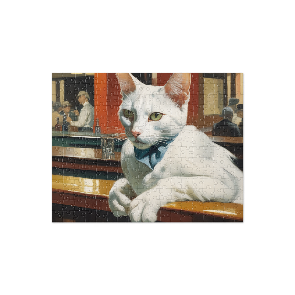 PugMug Custom White Companion Cat Jigsaw Puzzle