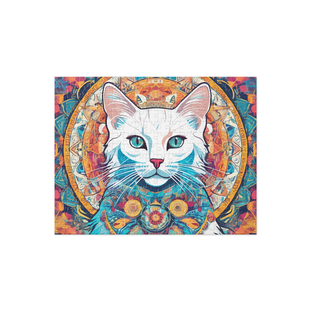 PugMug Custom White Companion Cat Jigsaw Puzzle