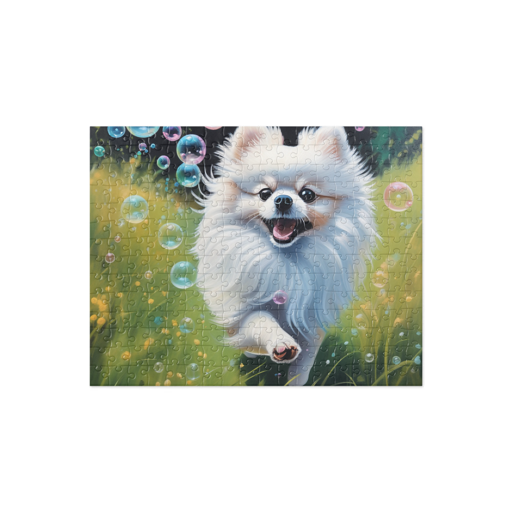 PugMug Custom White Pomeranian Jigsaw Puzzle
