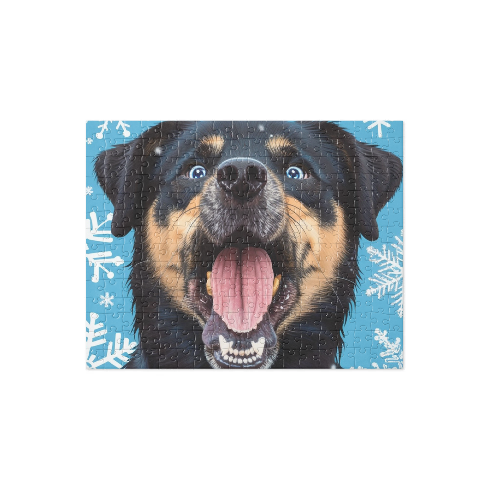 PugMug Custom Blue Jigsaw Puzzle