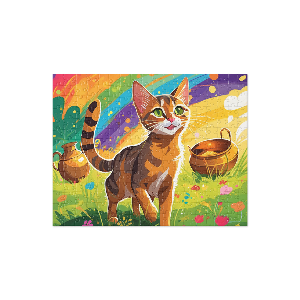 PugMug Custom Tabby Abyssinian Cat Jigsaw Puzzle