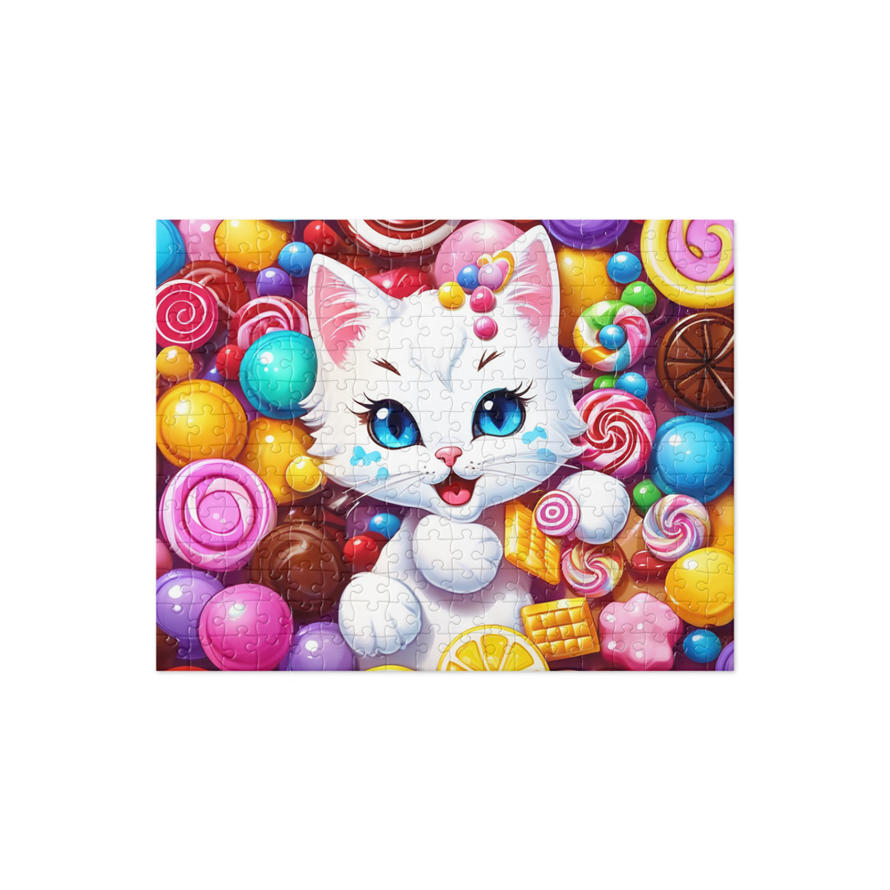 PugMug Custom White Companion Cat Jigsaw Puzzle