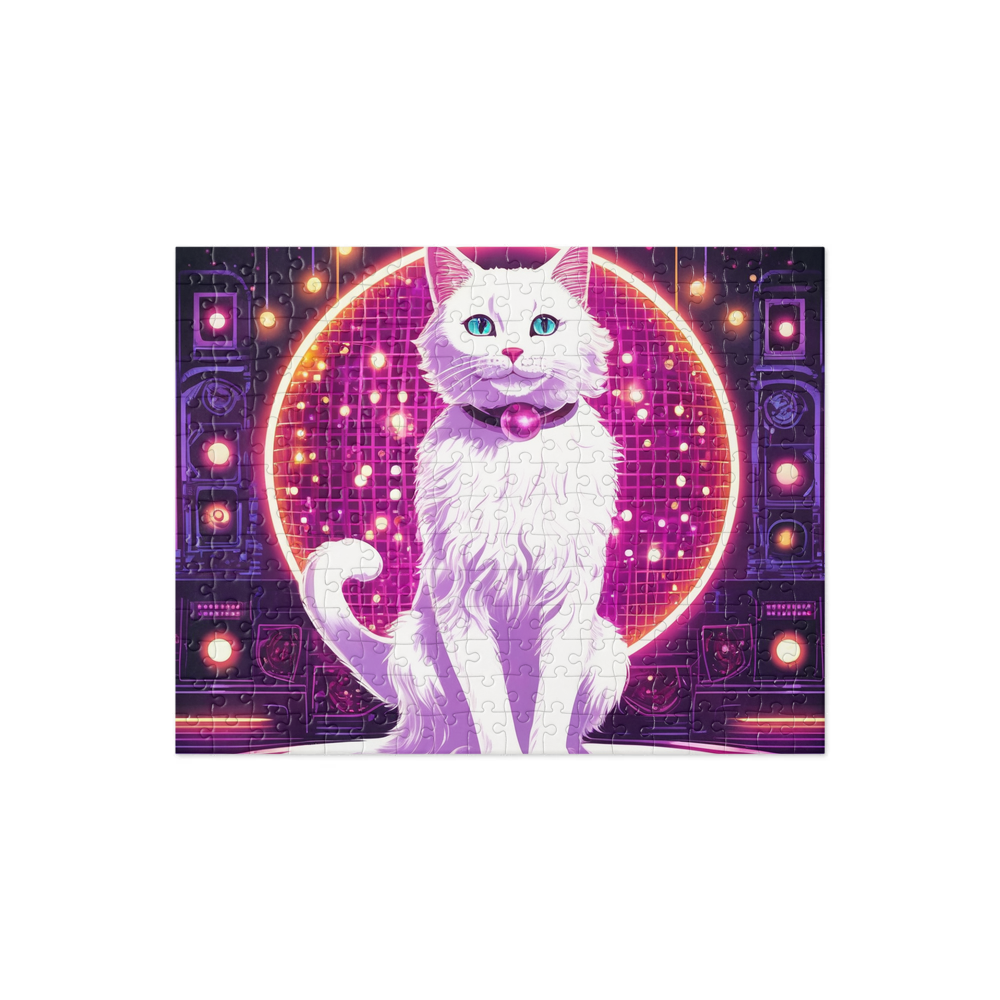 PugMug Custom White Companion Cat Jigsaw Puzzle