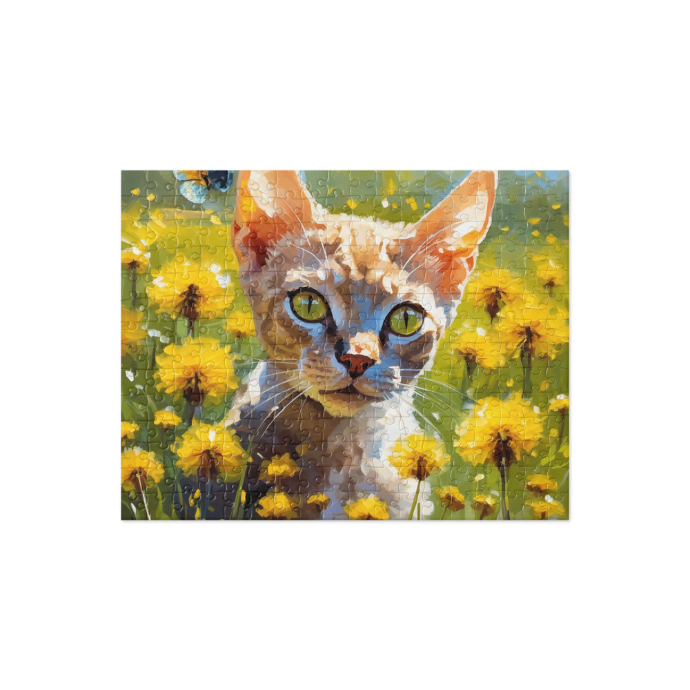 PugMug Custom Tabby Devon Rex Cat Jigsaw Puzzle