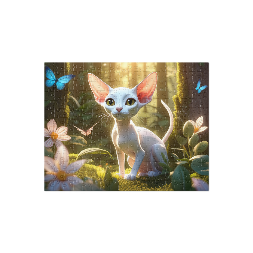 PugMug Custom White Sphynx Cat Jigsaw Puzzle