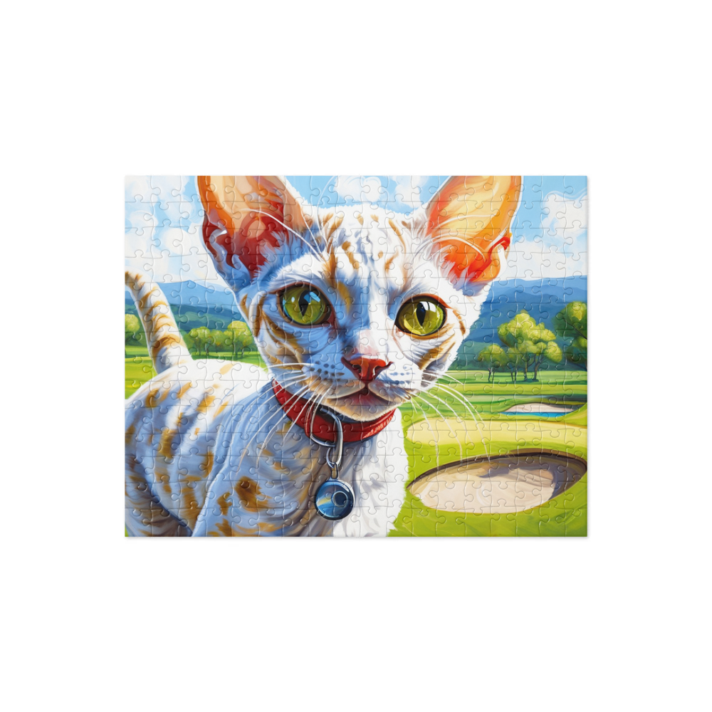 PugMug Custom Tabby Devon Rex Cat Jigsaw Puzzle