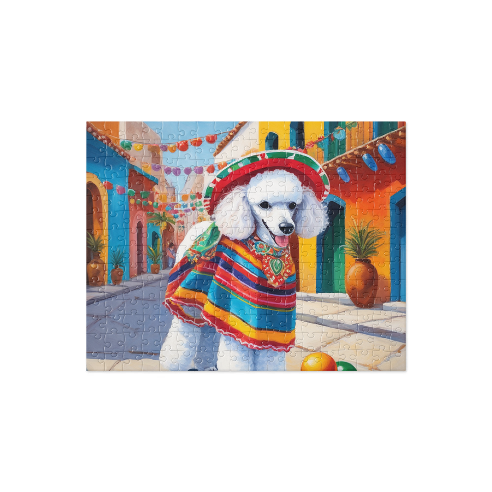 PugMug Custom White Poodle Jigsaw Puzzle