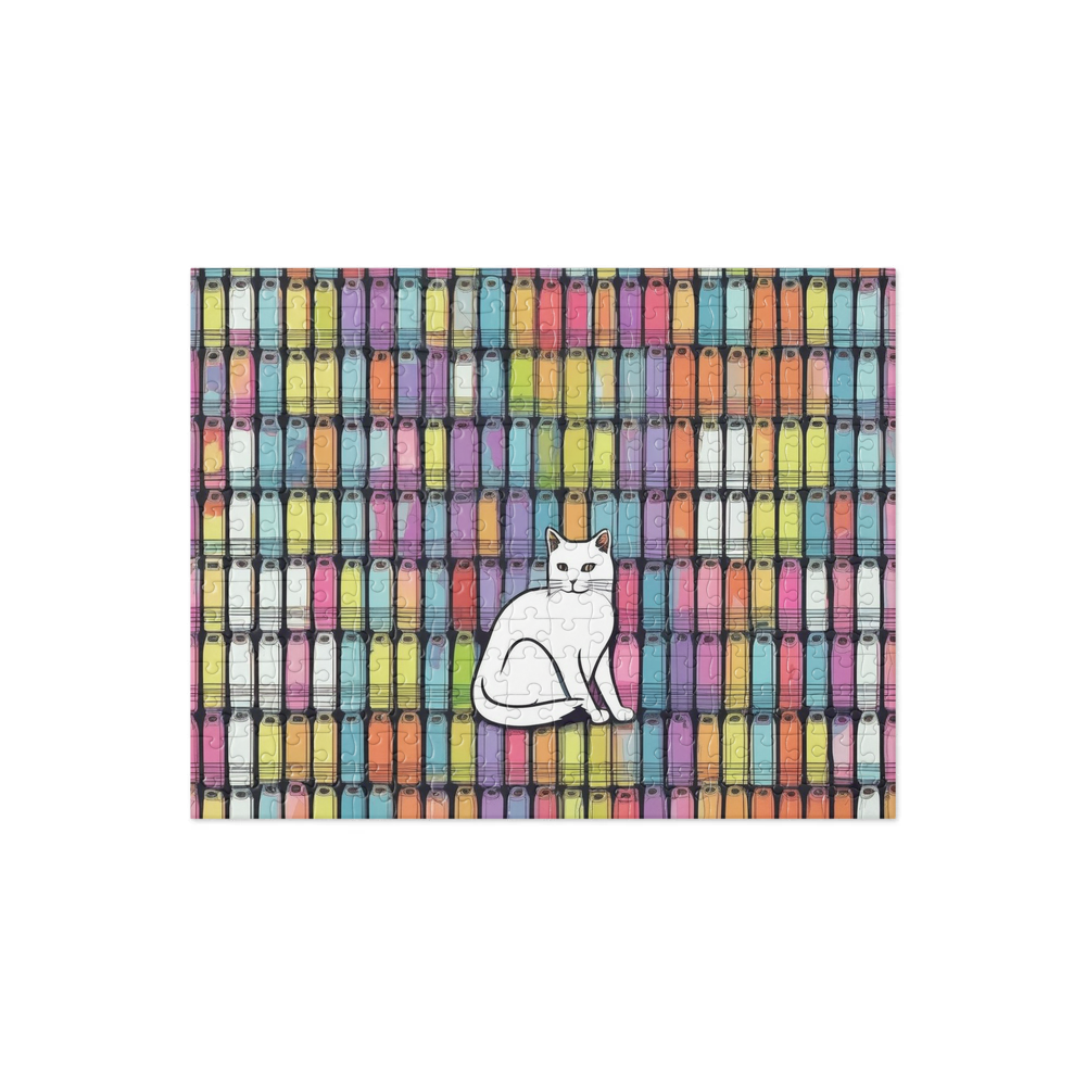PugMug Custom White Companion Cat Jigsaw Puzzle