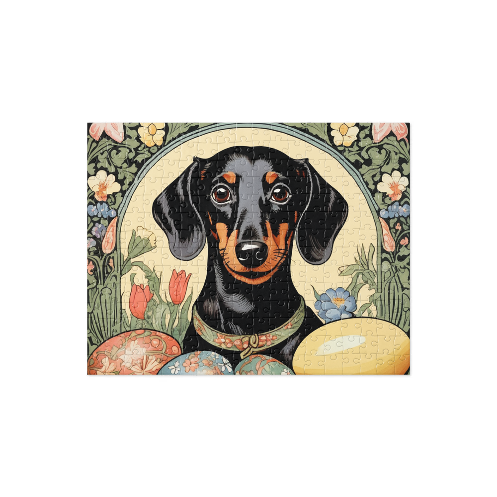 PugMug Custom Black Dachshund Jigsaw Puzzle