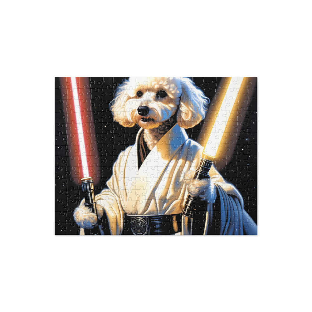 PugMug Custom White Poodle Jigsaw Puzzle