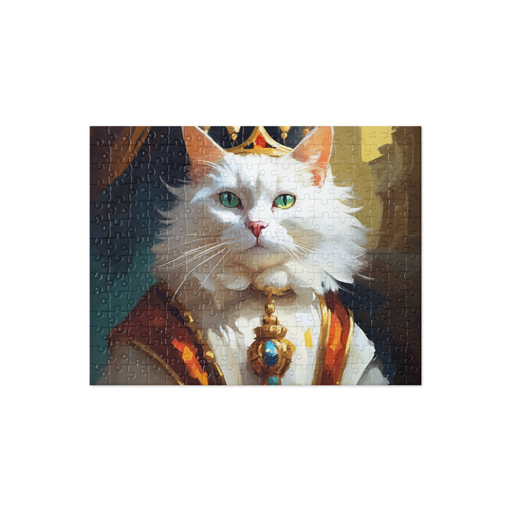 PugMug Custom White Companion Cat Jigsaw Puzzle