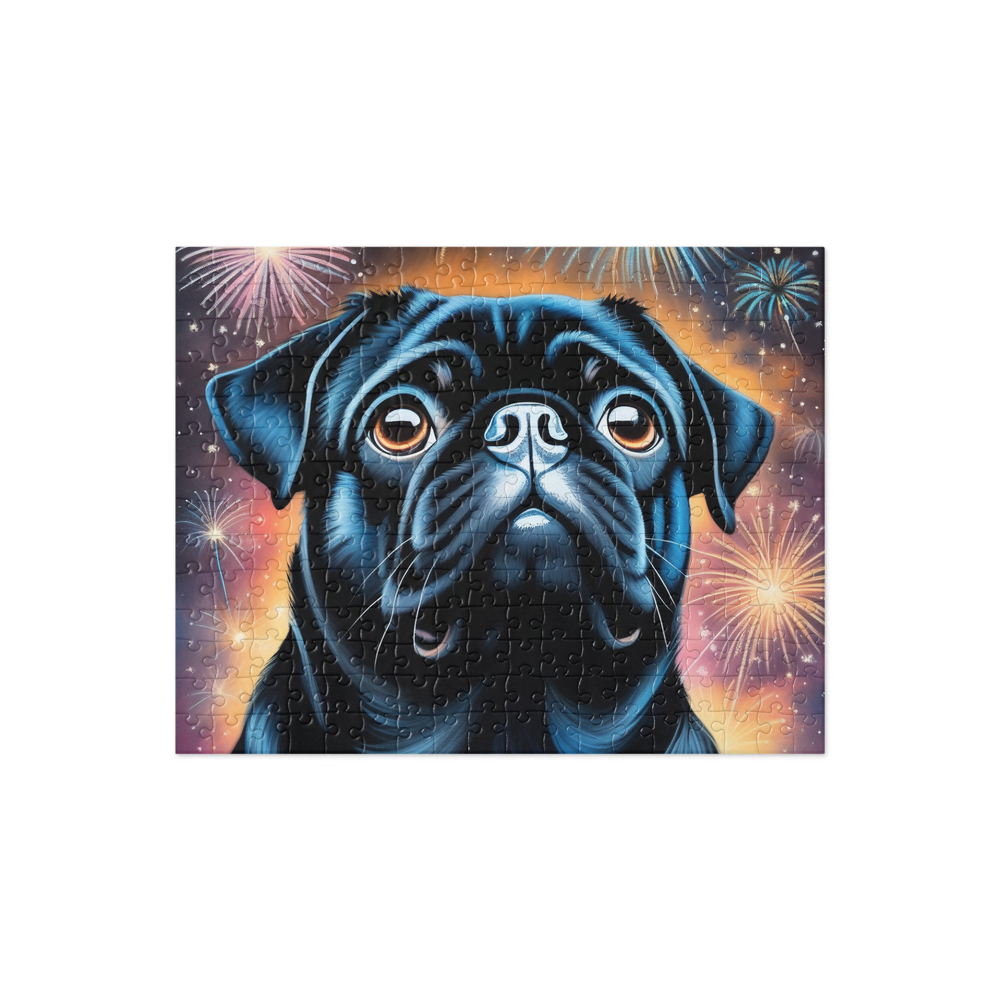 PugMug Custom Black Pug Jigsaw Puzzle