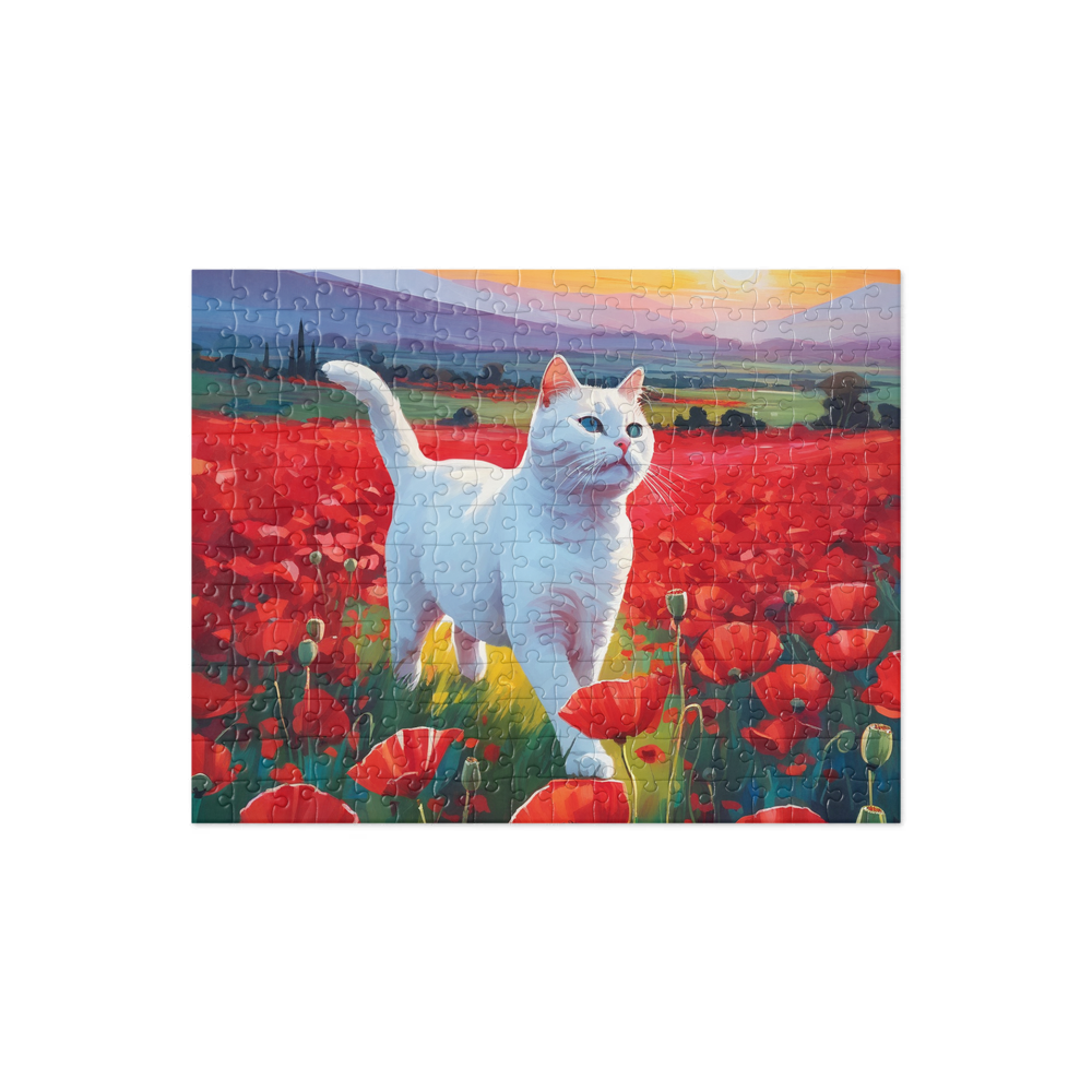 PugMug Custom White Companion Cat Jigsaw Puzzle