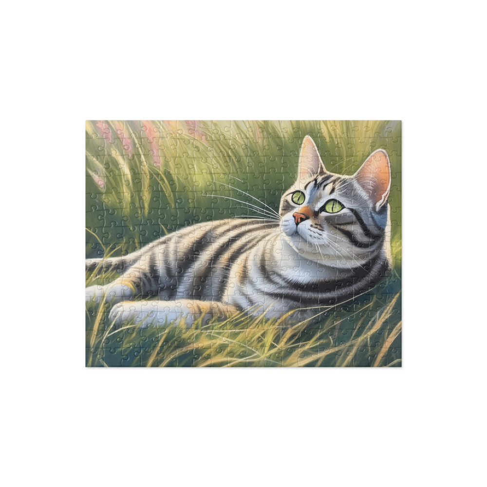 PugMug Custom Tabby American Shorthair Cat Jigsaw Puzzle