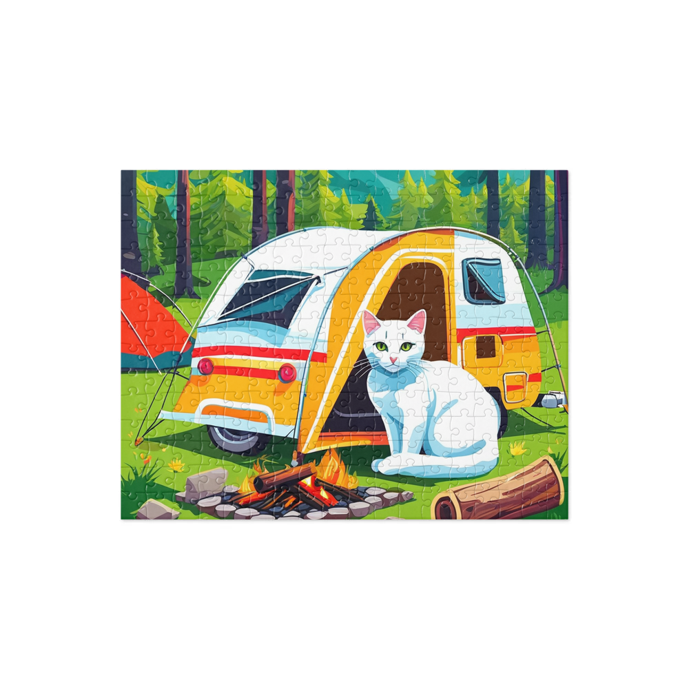 PugMug Custom White Companion Cat Jigsaw Puzzle