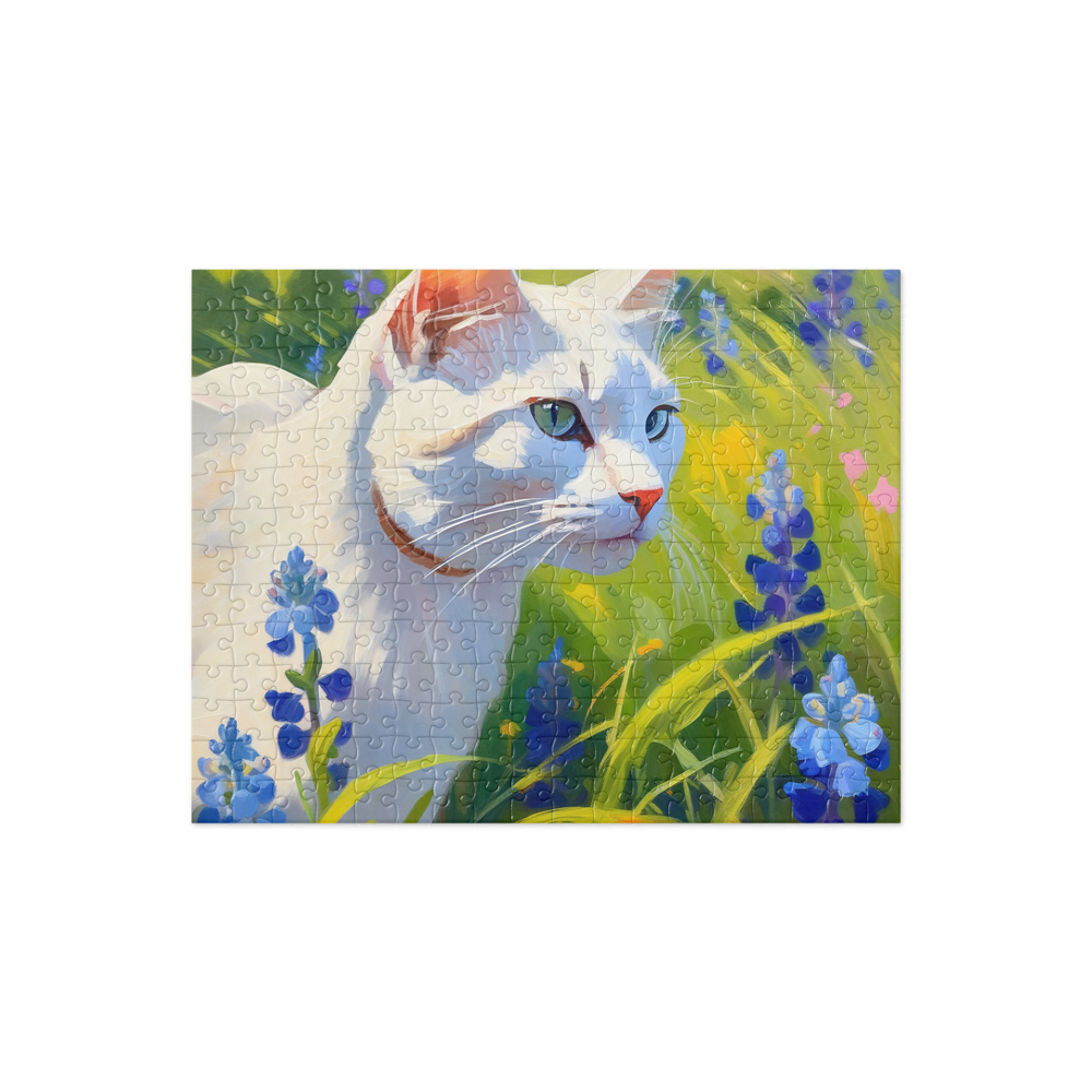 PugMug Custom White Companion Cat Jigsaw Puzzle