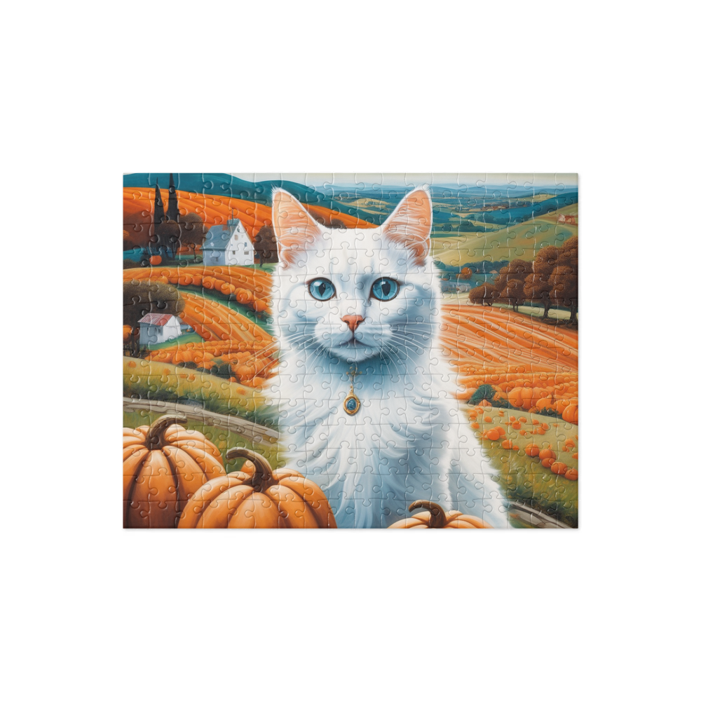 PugMug Custom White Companion Cat Jigsaw Puzzle