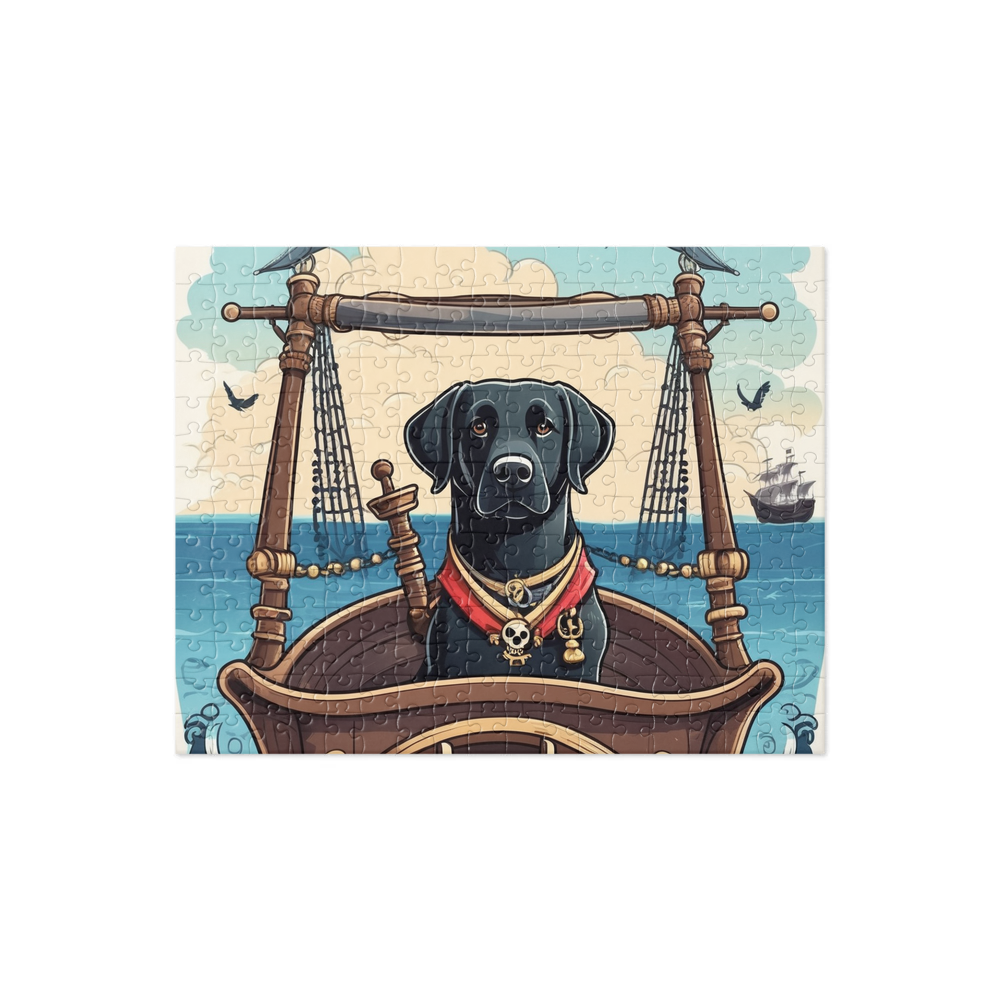 PugMug Custom Black Labrador Retriever Jigsaw Puzzle