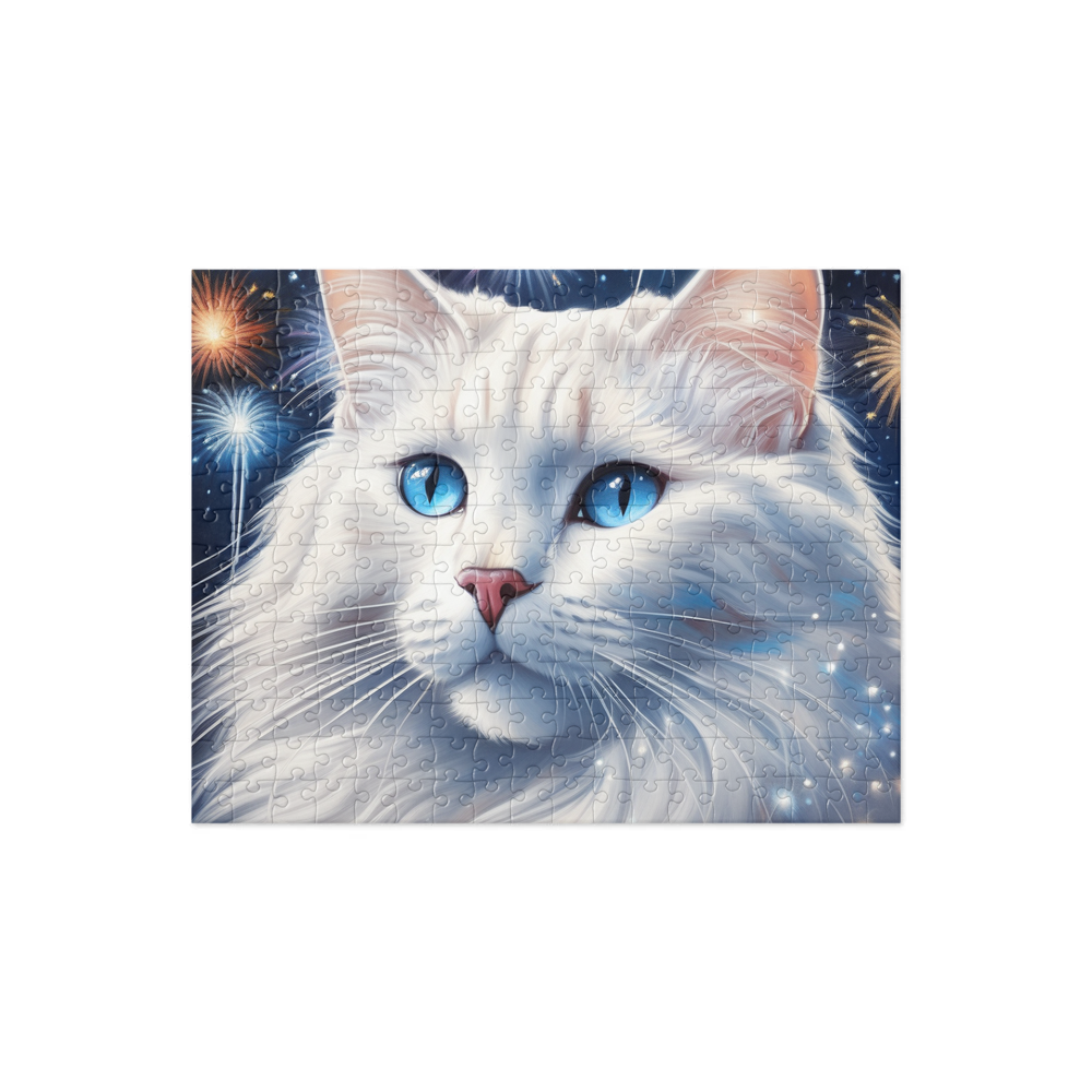 PugMug Custom White Ragdoll Cat Jigsaw Puzzle