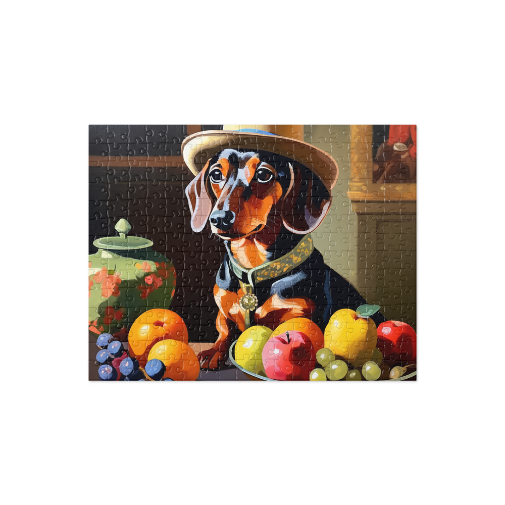 PugMug Custom Tan Dachshund Jigsaw Puzzle