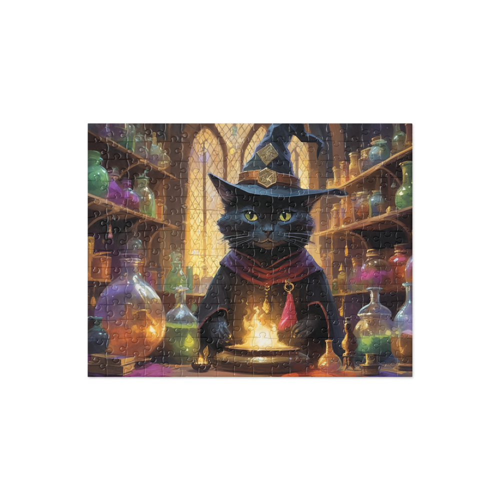 PugMug Custom Black Companion Cat Jigsaw Puzzle