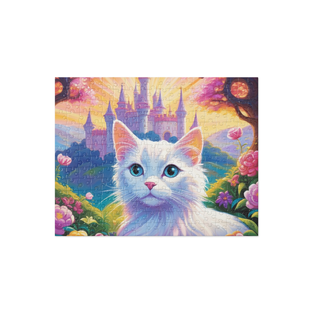 PugMug Custom White Companion Cat Jigsaw Puzzle