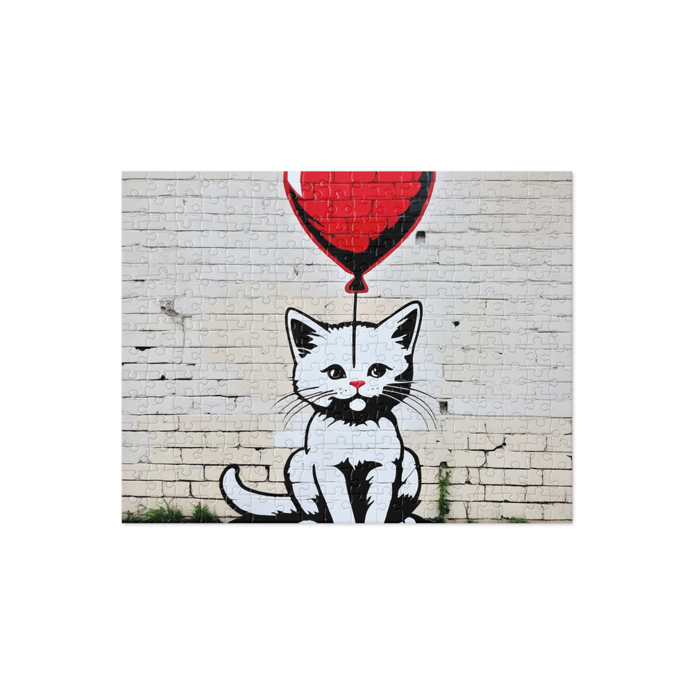 PugMug Custom White Companion Cat Jigsaw Puzzle