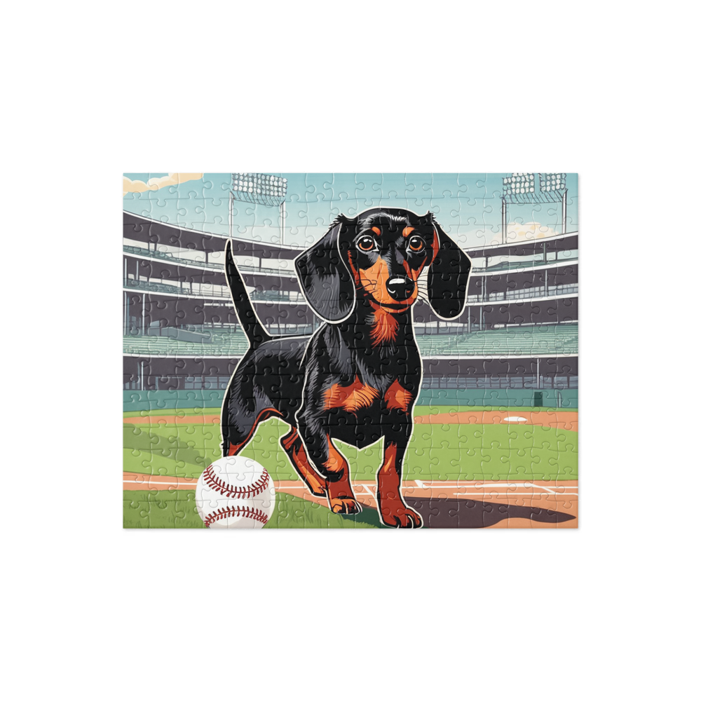 PugMug Custom Black Dachshund Jigsaw Puzzle