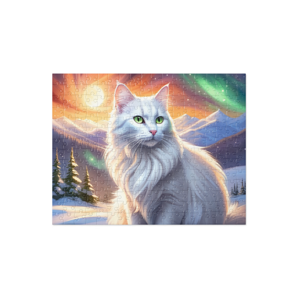 PugMug Custom White Companion Cat Jigsaw Puzzle