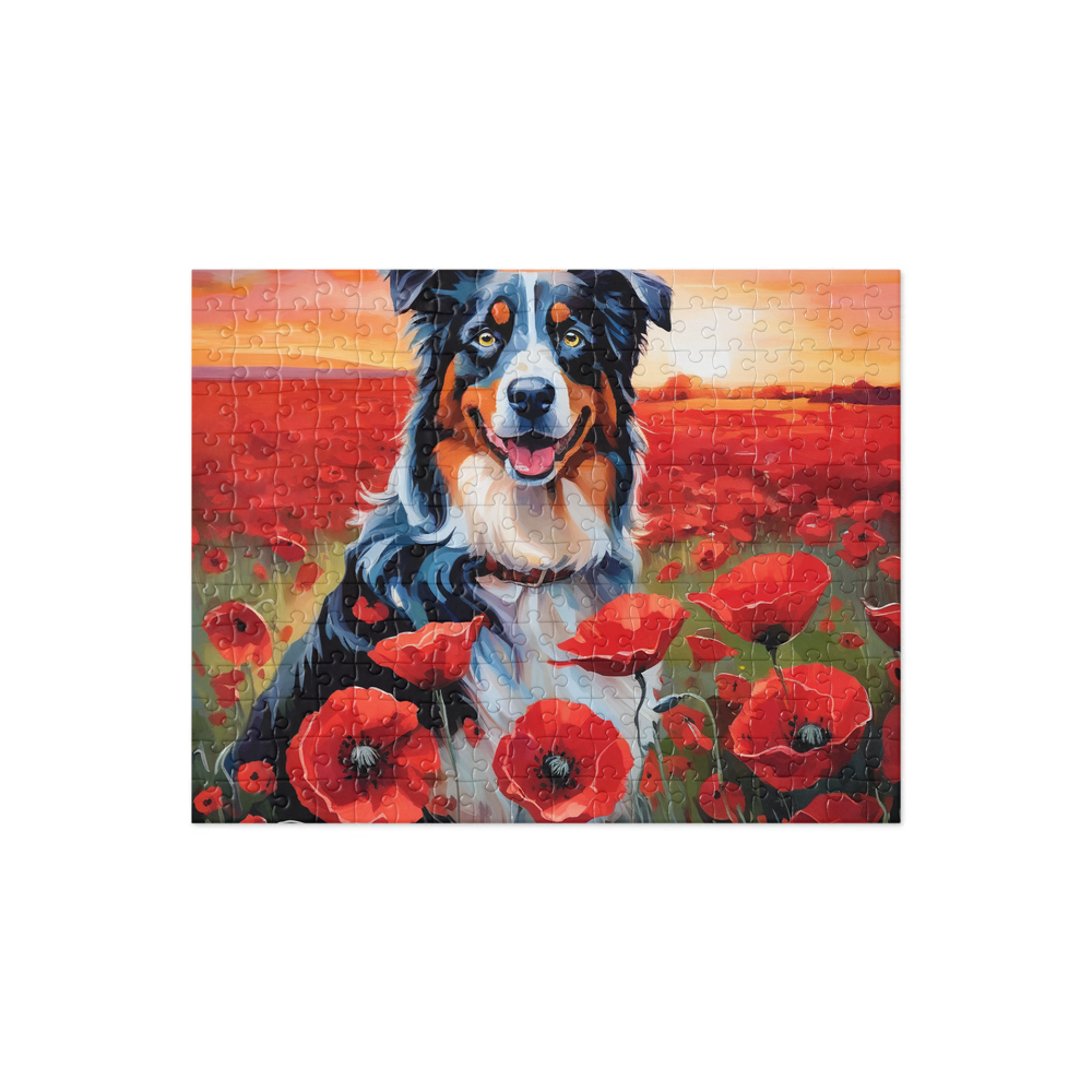 PugMug Custom Australian Shepherd Dog Jigsaw Puzzle