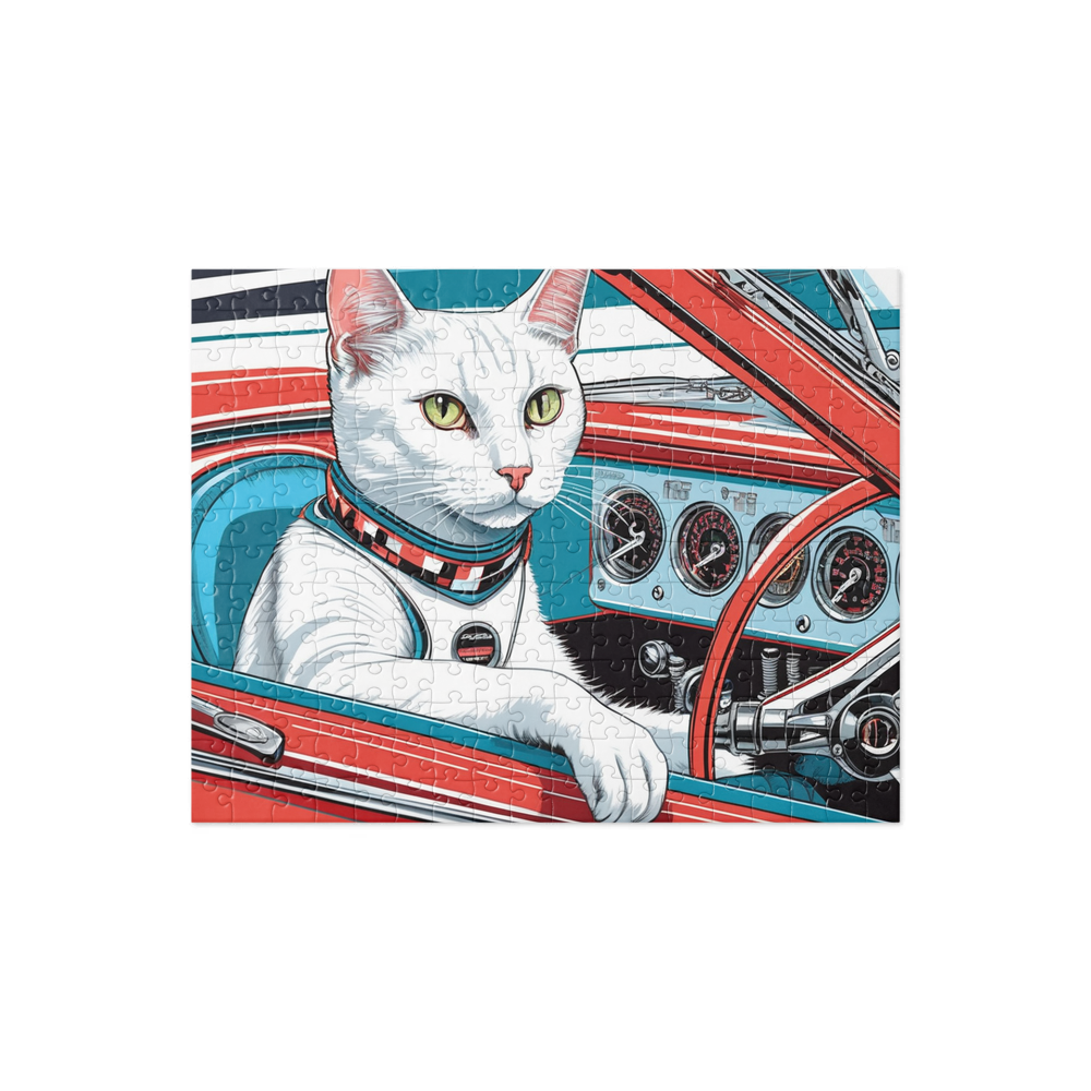 PugMug Custom White Companion Cat Jigsaw Puzzle