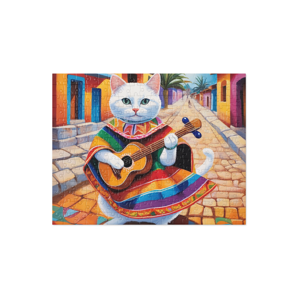 PugMug Custom White Companion Cat Jigsaw Puzzle