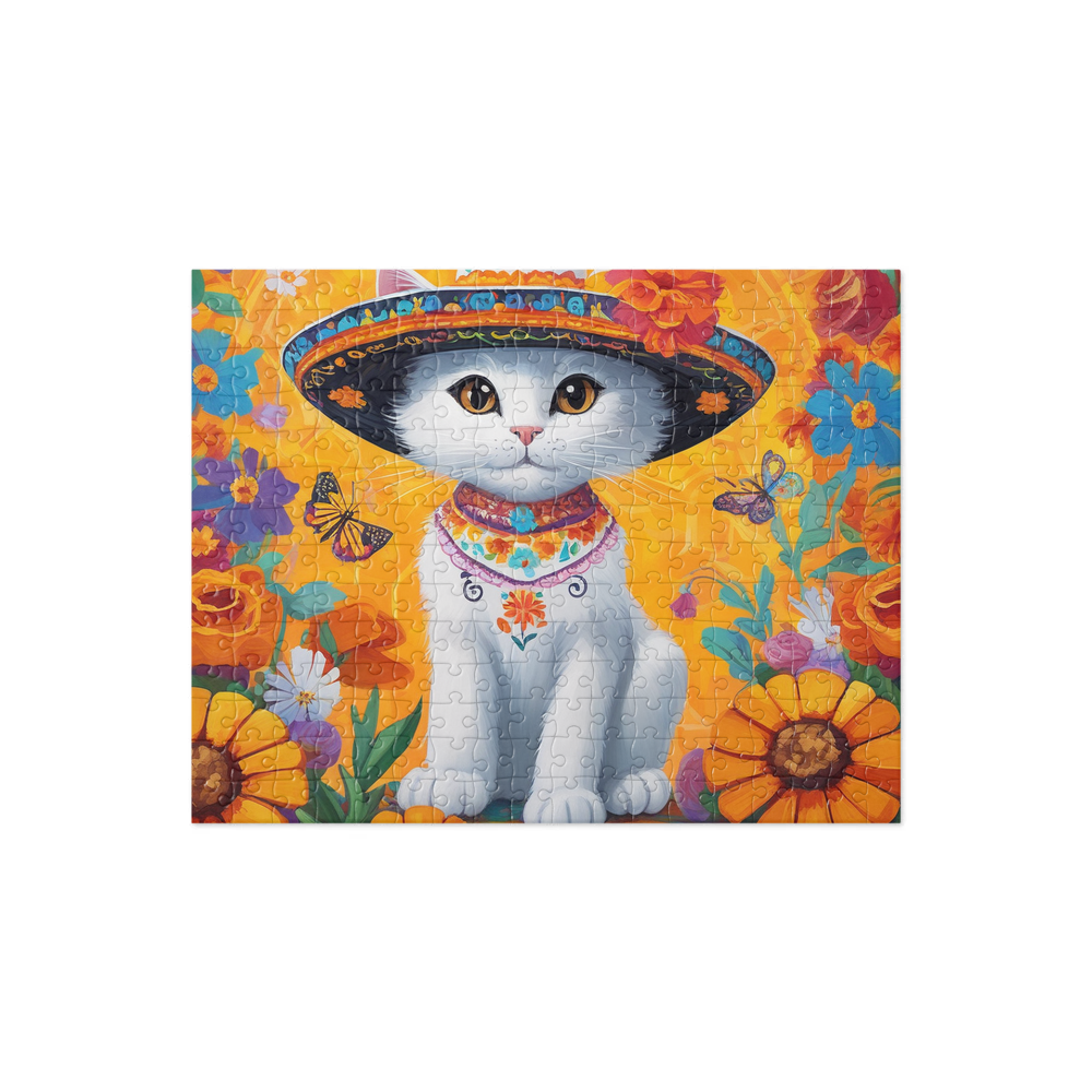 PugMug Custom White Companion Cat Jigsaw Puzzle