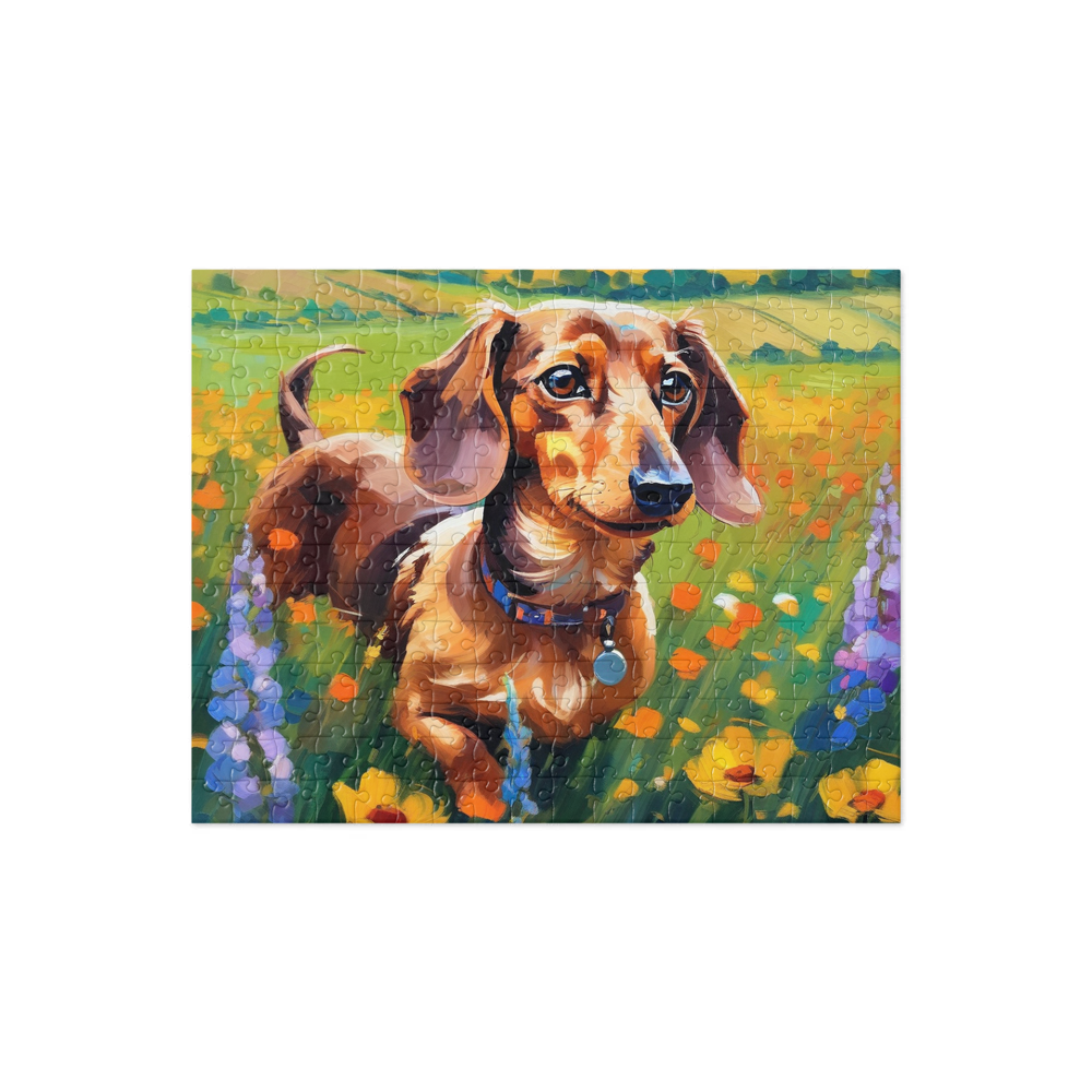 PugMug Custom Tan Dachshund Jigsaw Puzzle