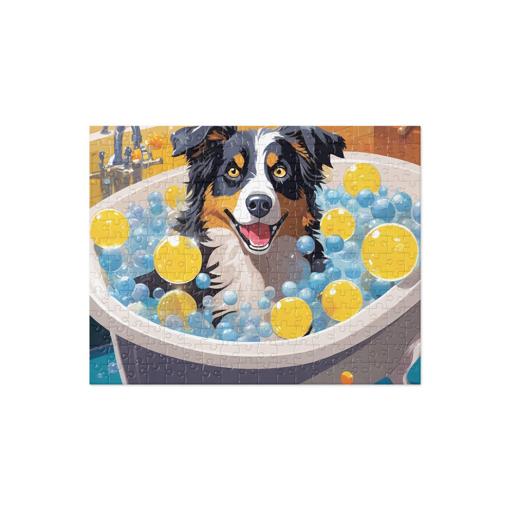 PugMug Custom Australian Shepherd Dog Jigsaw Puzzle