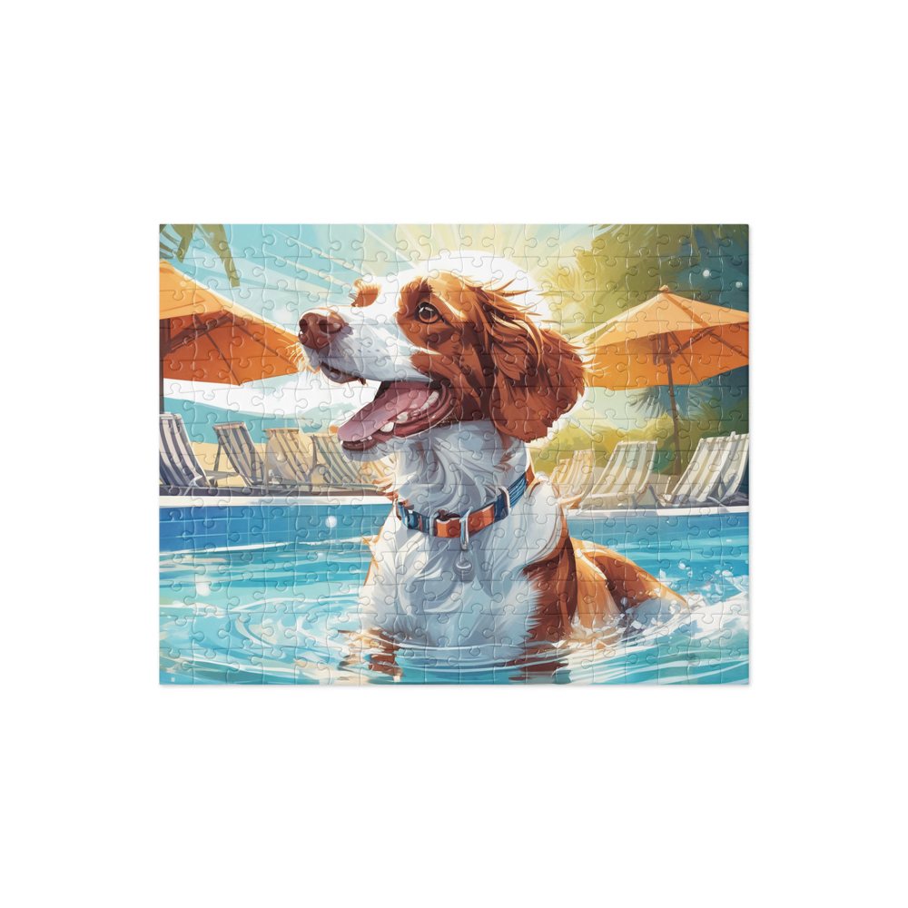 PugMug Custom Brittany Dog Jigsaw Puzzle