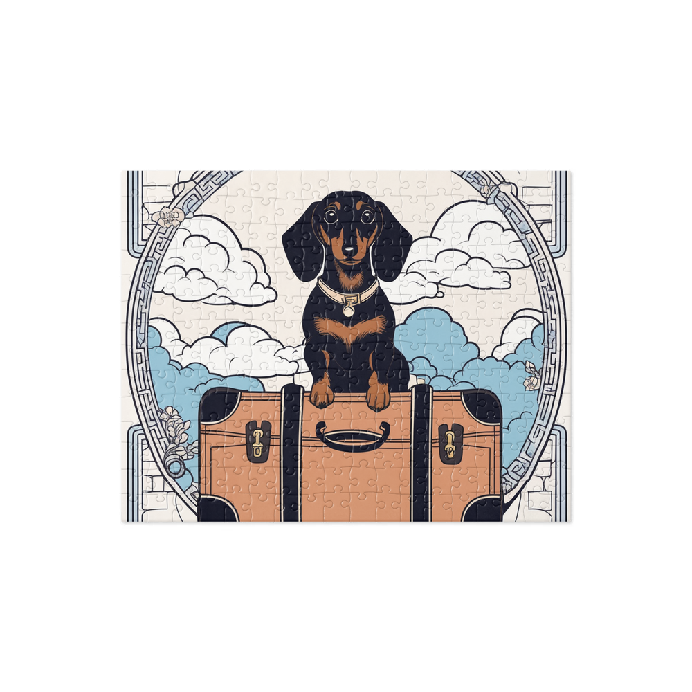 PugMug Custom Black Dachshund Jigsaw Puzzle