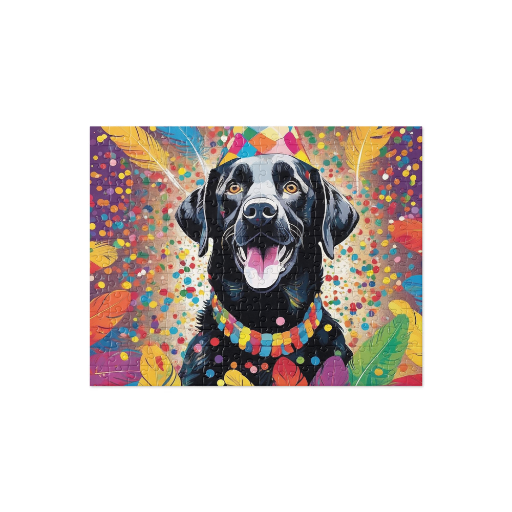 PugMug Custom Black Labrador Retriever Jigsaw Puzzle