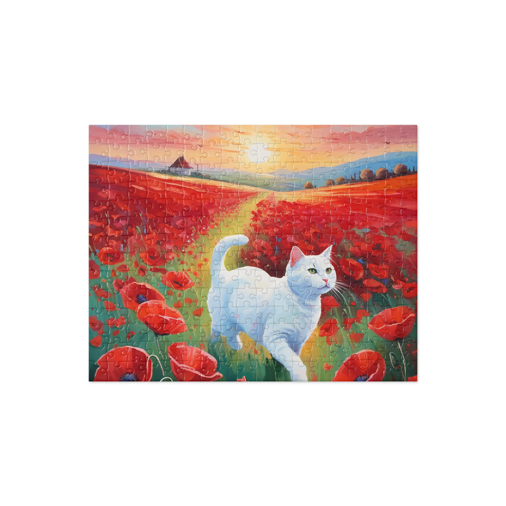PugMug Custom White Companion Cat Jigsaw Puzzle