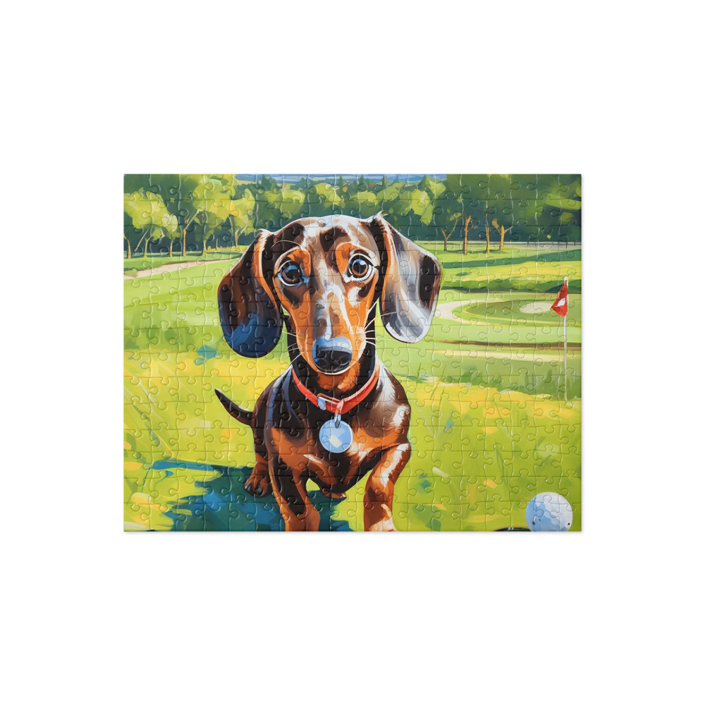 PugMug Custom Tan Dachshund Jigsaw Puzzle